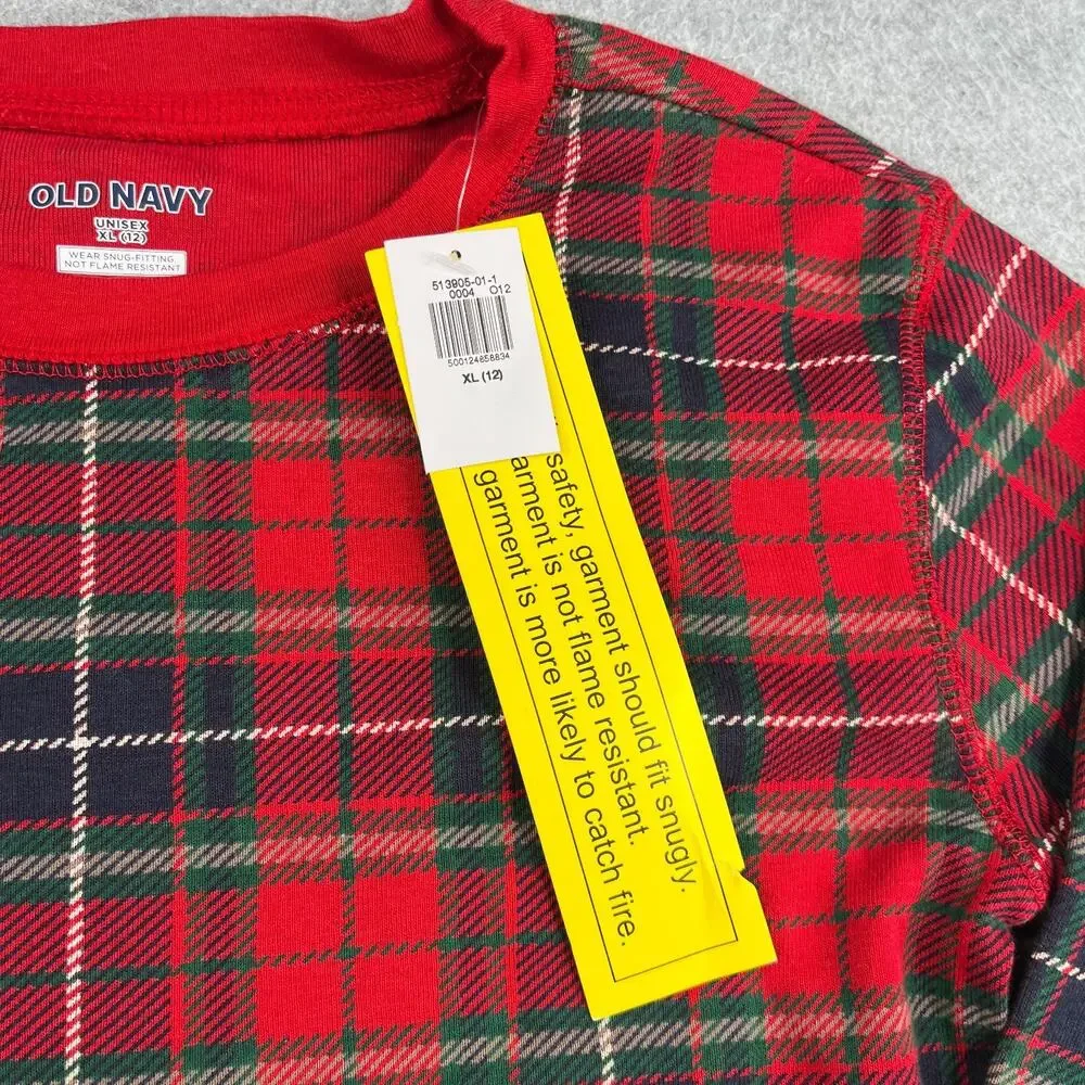 Old Navy Long Sleeve Youth Christmas Sleep Shirt Unisex Size XL NEW